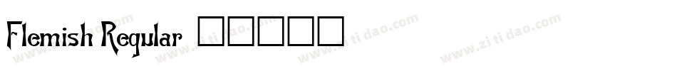 Flemish Regular字体转换